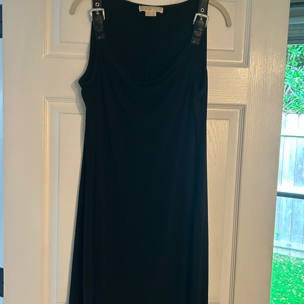 Michael Kors Black Sheath Mini Dress Cowl Neck Sleeveless
